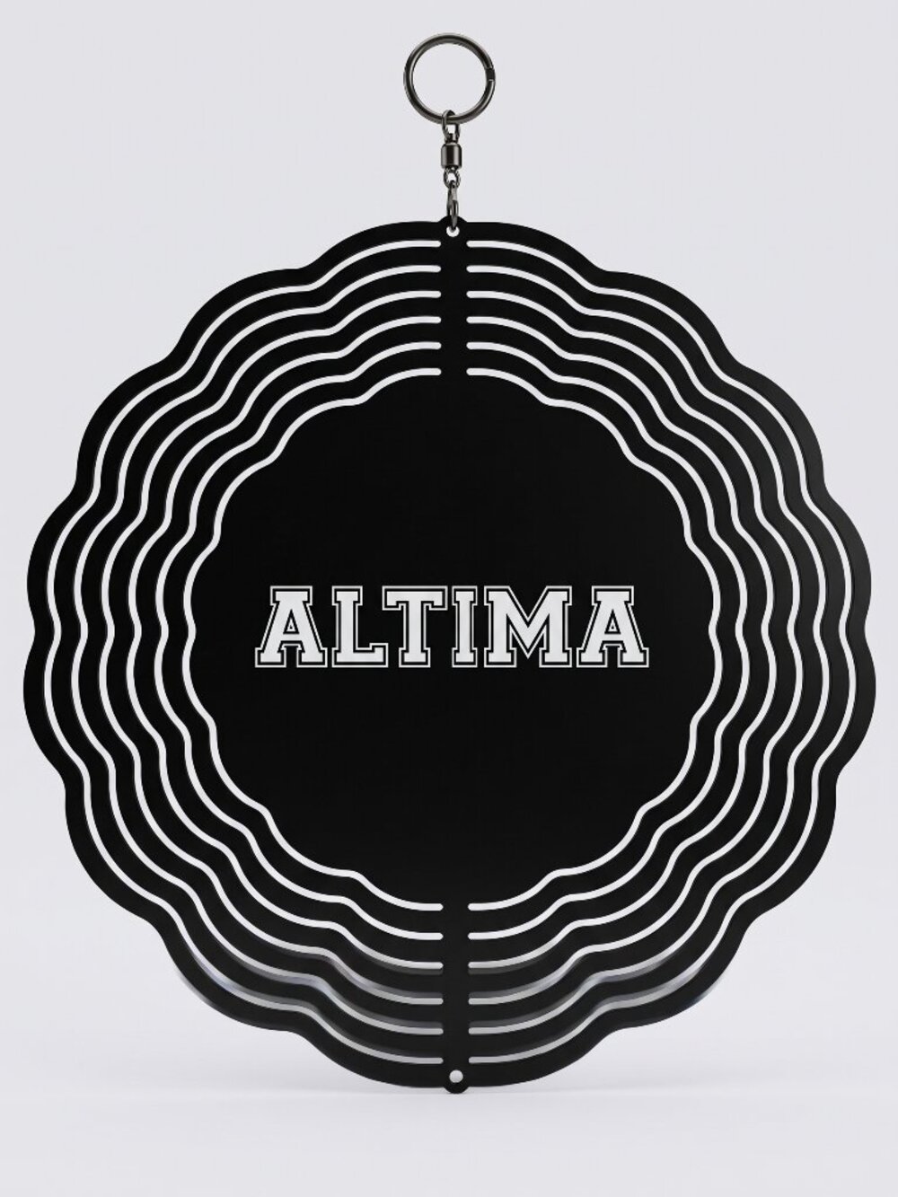10" Nissan Altima Kinetic Wind Spinner - Black Metal Hanging Yard Decor